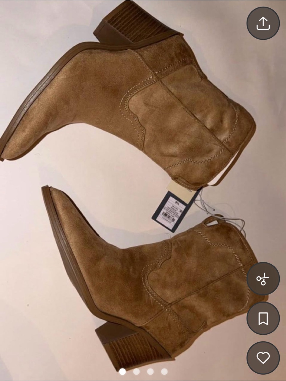 Universal Thread Women's Tan Suede Western Booties